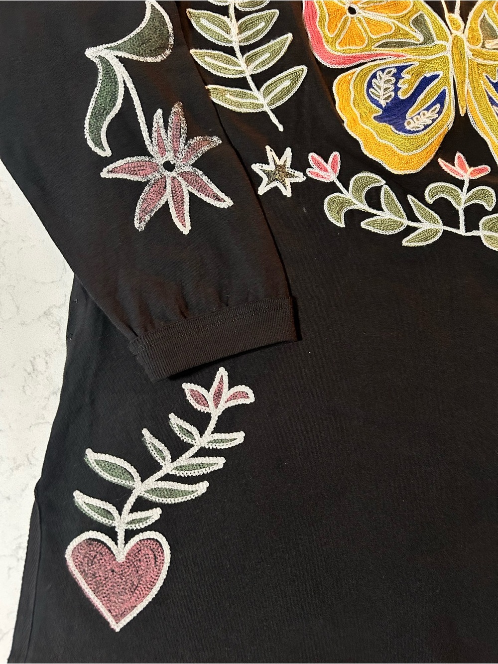 ❌SOLD❌NWT We The Free Never Leaf Me Embroidered Tee In Black Combo - Picture 16 of 16